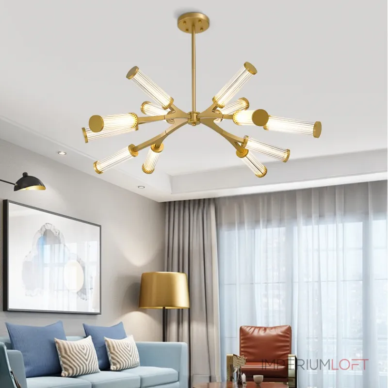 Люстра на штанге RAMOSE А10 Золото