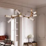 Люстра на штанге RAMOSE А10 Золото