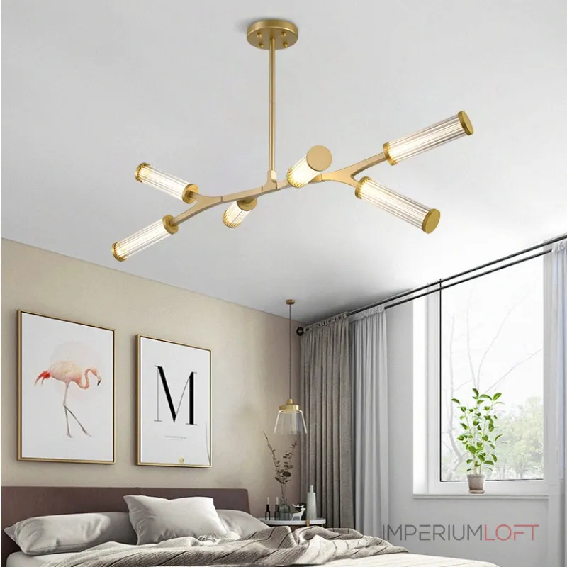 Люстра на штанге RAMOSE А10 Золото