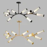 Люстра на штанге RAMOSE А10 Золото