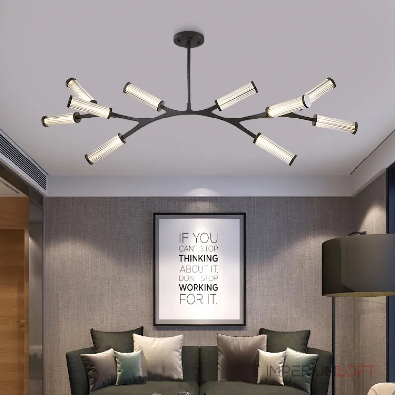 Люстра на штанге RAMOSE А10 Золото