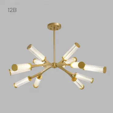 Люстра на штанге RAMOSE В12 Золото