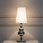 Настольная лампа с белым абажуром K2TK2059S-WH от ImperiumLoft