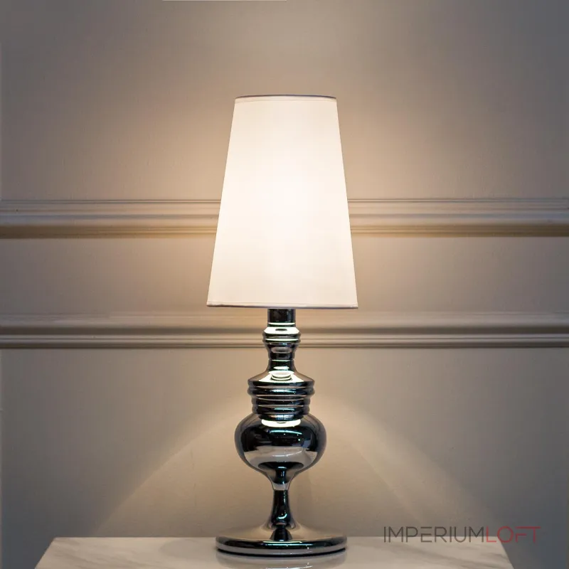 Настольная лампа с белым абажуром K2TK2059S-WH от ImperiumLoft