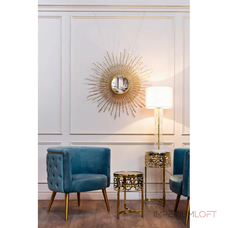 Журнальный столик круглый золотой 13RXFS5080M-GOLD от ImperiumLoft