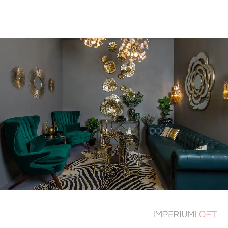 Журнальный столик круглый золотой 13RXFS5080M-GOLD от ImperiumLoft