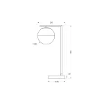 Лампа настольная с матовым плафоном, золото 22-88228 от ImperiumLoft