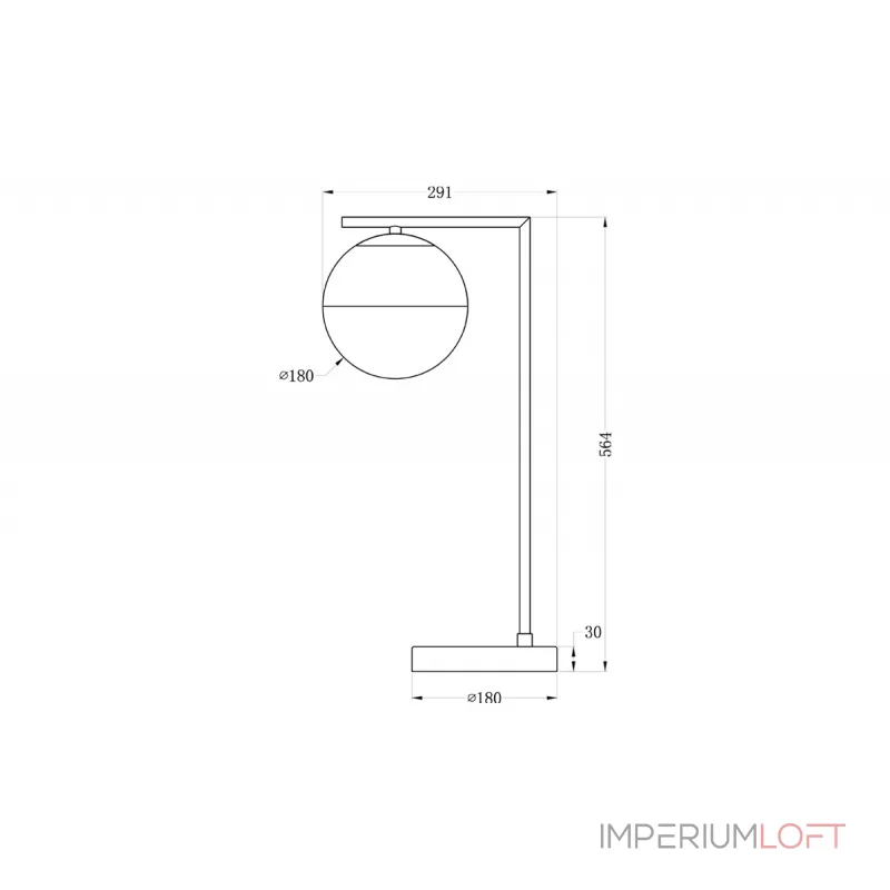 Лампа настольная с матовым плафоном, золото 22-88228 от ImperiumLoft Лампа настольная с матовым плафоном, золото 22-88228 от ImperiumLoft