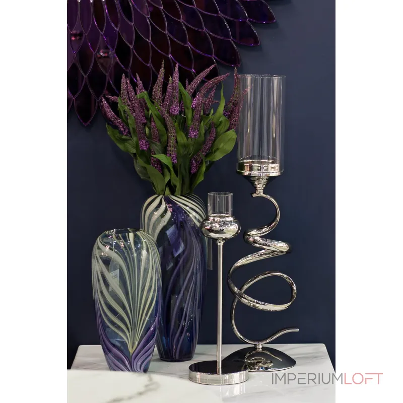 Подсвечник на металлической ножке (серебряный) 2K166208 от ImperiumLoft Подсвечник на металлической ножке (серебряный) 2K166208 от ImperiumLoft