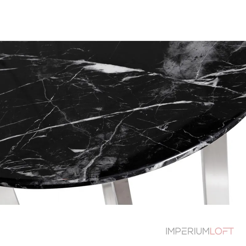 Столик журнальный черный (искусственный мрамор) 33FS-ET2029-BS от ImperiumLoft