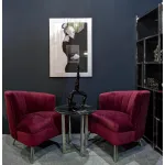 Столик журнальный черный (искусственный мрамор) 33FS-ET2029-BS от ImperiumLoft