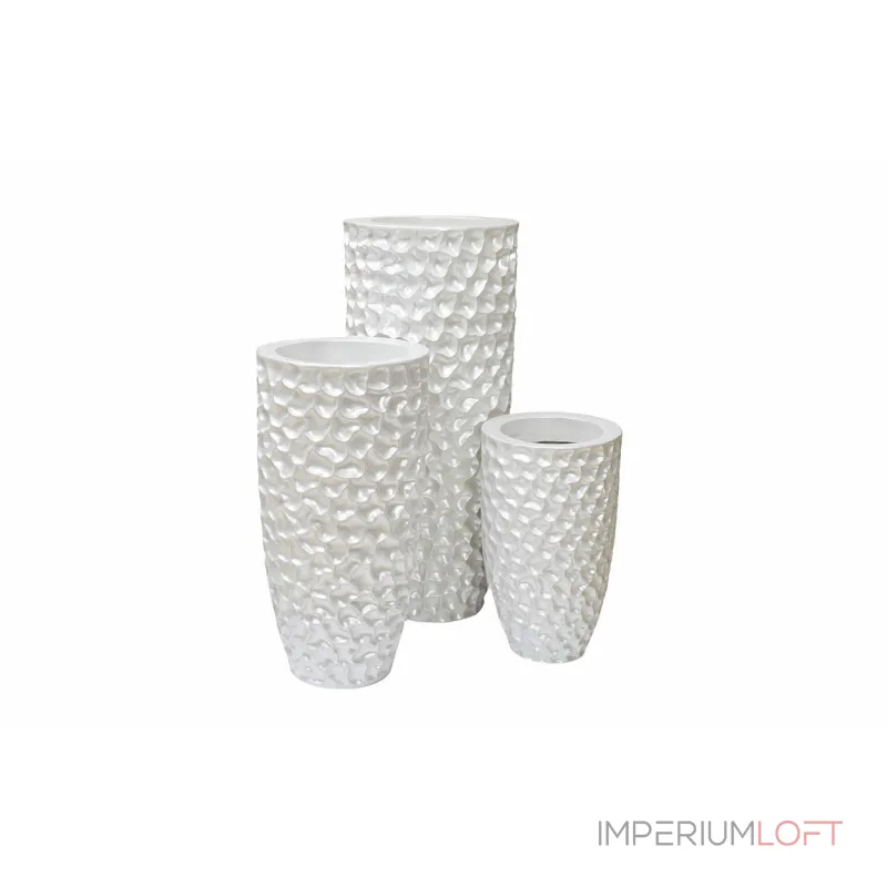 Кашпо напольное жемчужно-белое ZS-C785-27 от ImperiumLoft