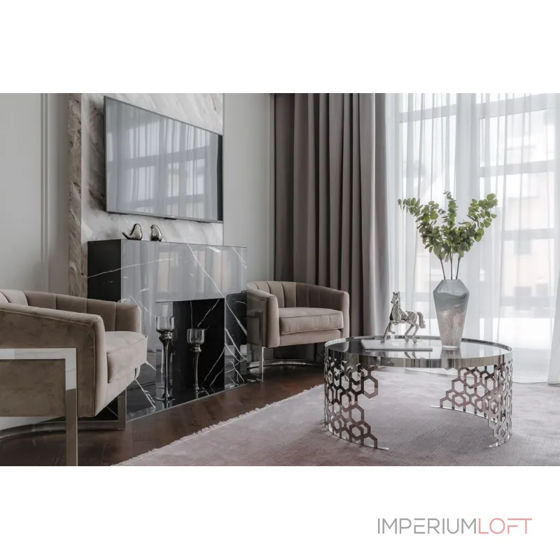 Стол журнальный круглый серебряный 13RXCT8012-SILVER от ImperiumLOFT от ImperiumLoft Стол журнальный круглый серебряный 13RXCT8012-SILVER от ImperiumLOFT от ImperiumLoft