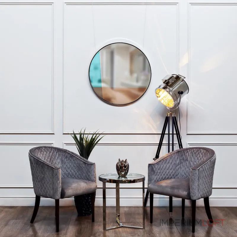 Столик журнальный с прозрачным стеклом (цвет хром) 47ED-ET031 от ImperiumLoft