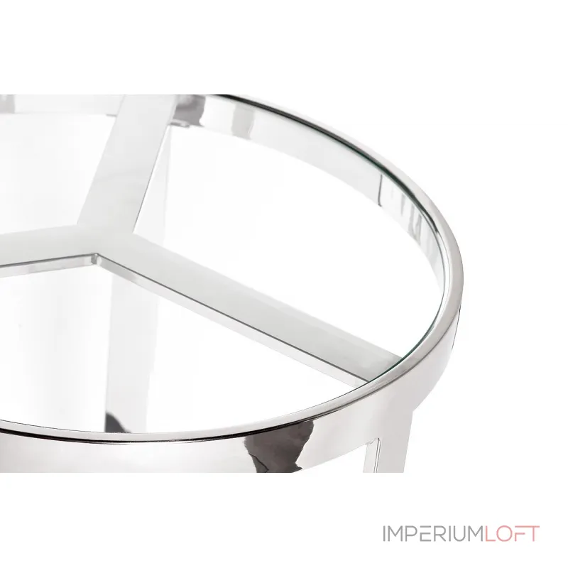 Столик журнальный с прозрачным стеклом (цвет хром) 47ED-ET031 от ImperiumLoft