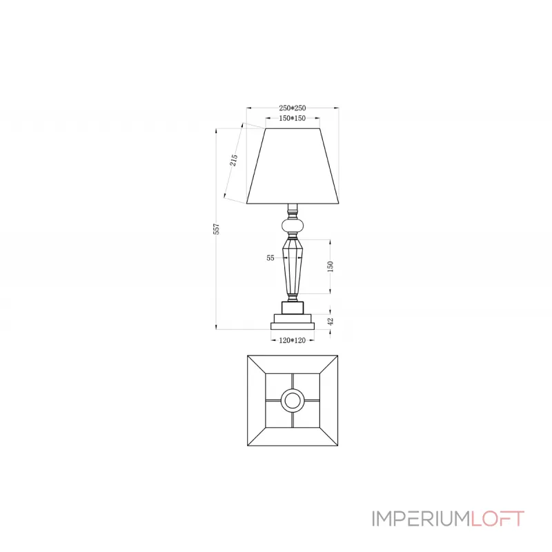 Лампа настольная (кремовый абажур) 22-86639TL от ImperiumLoft