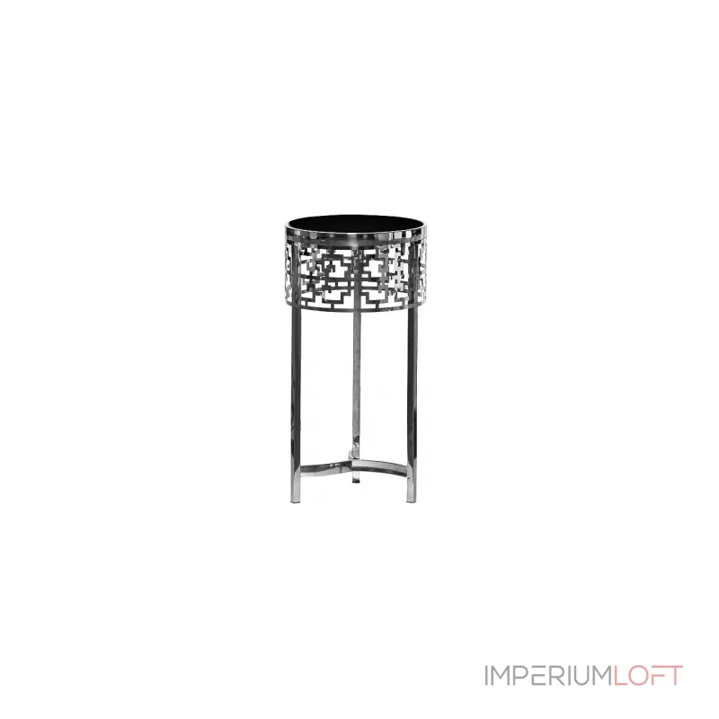 Журнальный стол круглый серебряный 13RXFS5080L-SILVER от ImperiumLoft Журнальный стол круглый серебряный 13RXFS5080L-SILVER от ImperiumLoft