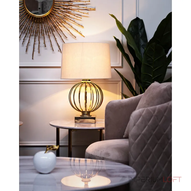 Статуэтка Яблоко белая с золотым T1012 от ImperiumLoft