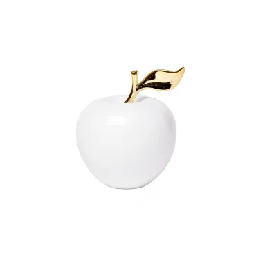 Статуэтка Яблоко белая с золотым T1012