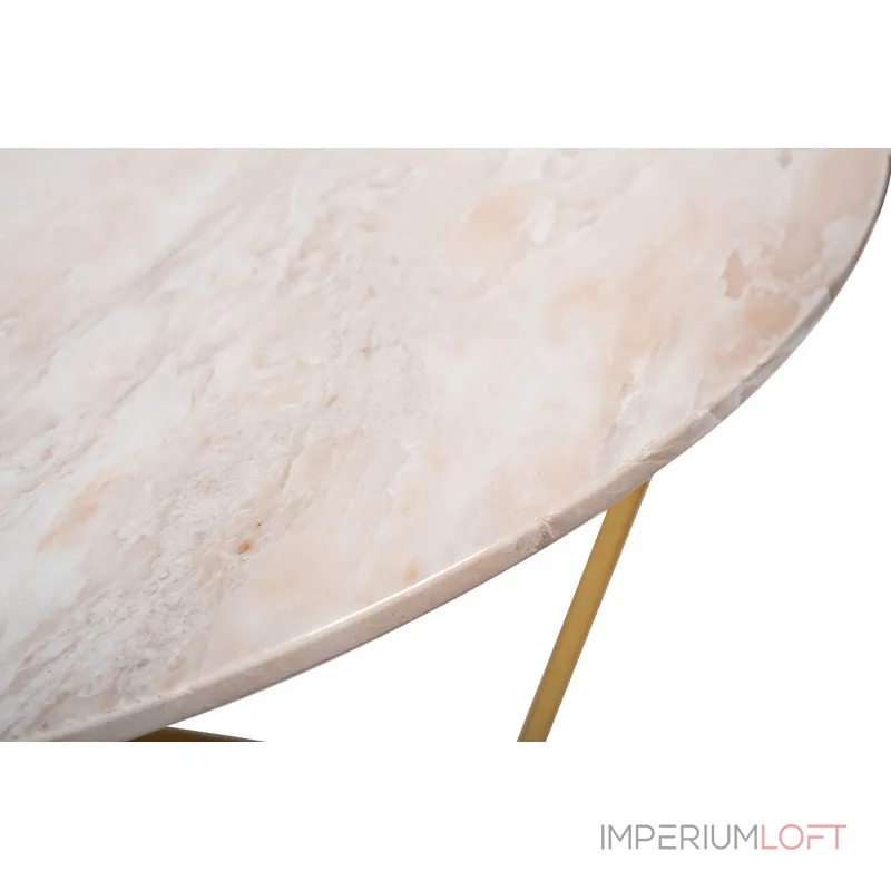 Стол журнальный круглый (искусственный мрамор) 30B-855-2D от ImperiumLoft