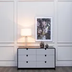 Лампа настольная стеклянная (светло-серый абажур) 22-87529 от ImperiumLoft