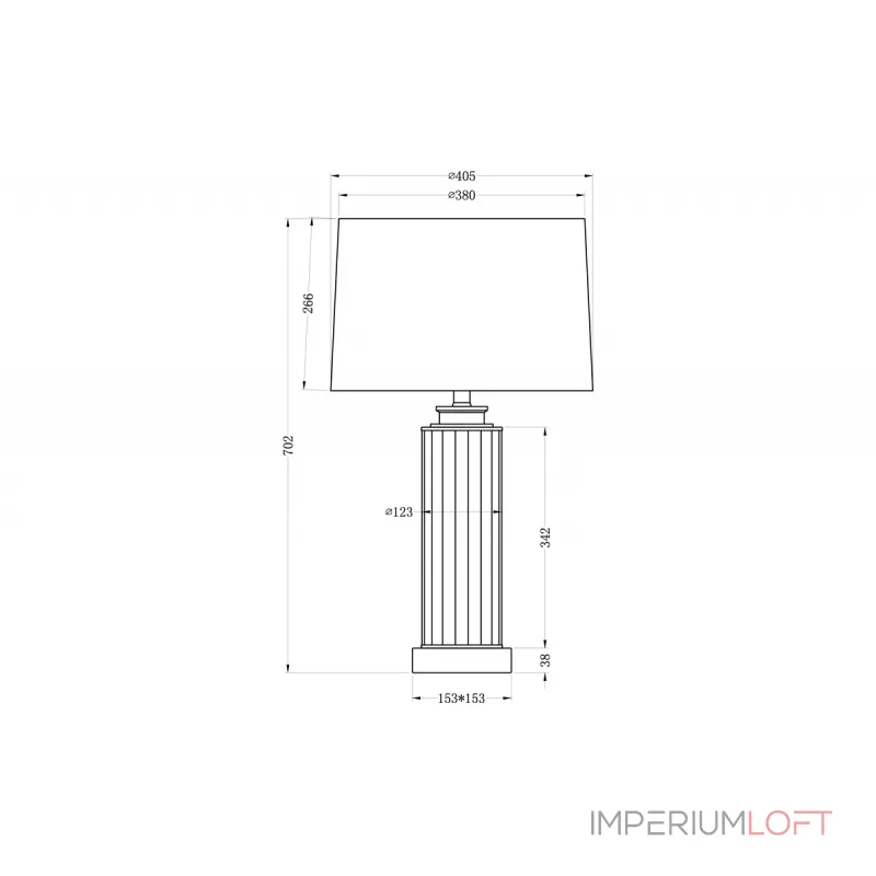 Лампа настольная стеклянная (светло-серый абажур) 22-87529 от ImperiumLoft