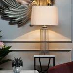 Лампа настольная стеклянная (светло-серый абажур) 22-87529 от ImperiumLoft