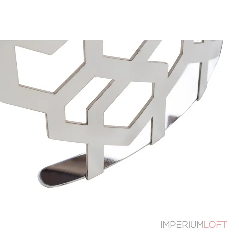 Круглый журнальный столик серебряный 13RXET8011-SILVER от ImperiumLoft