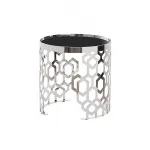 Круглый журнальный столик серебряный 13RXET8011-SILVER от ImperiumLoft