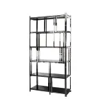 Стеллаж с черным стеклом 13RXSH3052-SILVER от ImperiumLoft