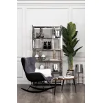 Стеллаж с черным стеклом 13RXSH3052-SILVER от ImperiumLoft