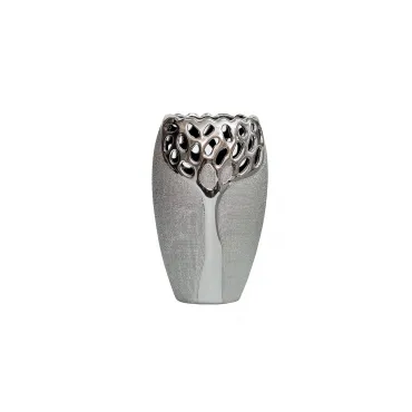 Ваза керамическая серебряная 18H2373M-9