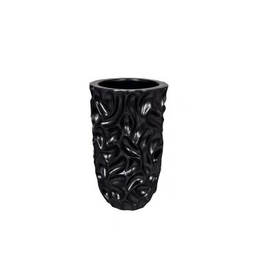 Кашпо жемчужно-черное ZS-C847BK-19