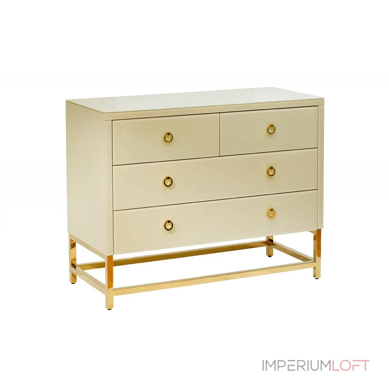 Комод со стеклянной столешницей бежевый KFG005E7 от ImperiumLoft Комод со стеклянной столешницей бежевый KFG005E7 от ImperiumLoft
