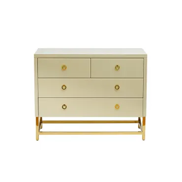 Комод со стеклянной столешницей бежевый KFG005E7