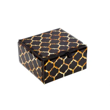 Шкатулка стеклянная золотистая KFJ314 Шкатулка стеклянная золотистая KFJ314