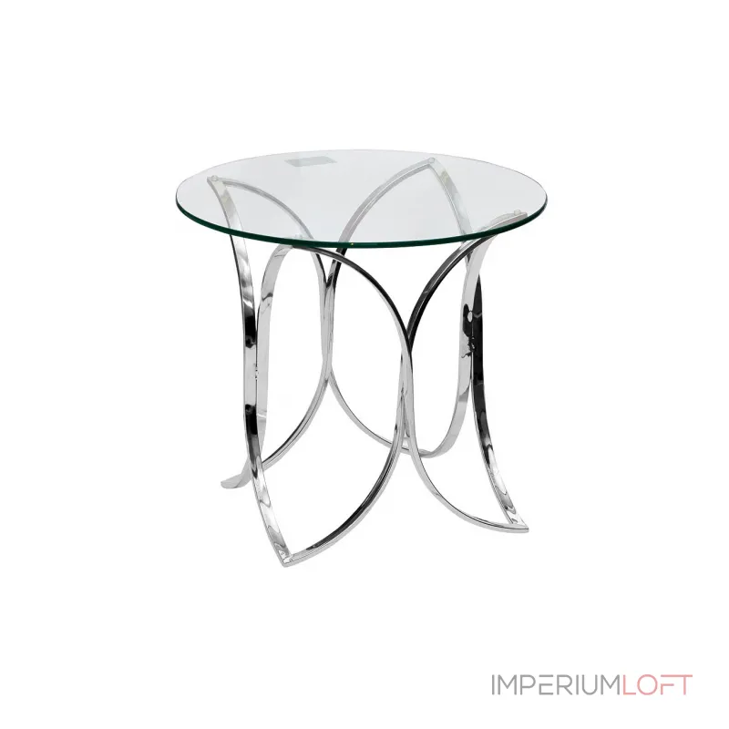Журнальный столик GY-ET7747 D60 см, прозрачное стекло/хром от ImperiumLoft Журнальный столик GY-ET7747 D60 см, прозрачное стекло/хром от ImperiumLoft