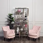 Журнальный столик круглый серебряный 13RXFS5080M-SILVER от ImperiumLoft