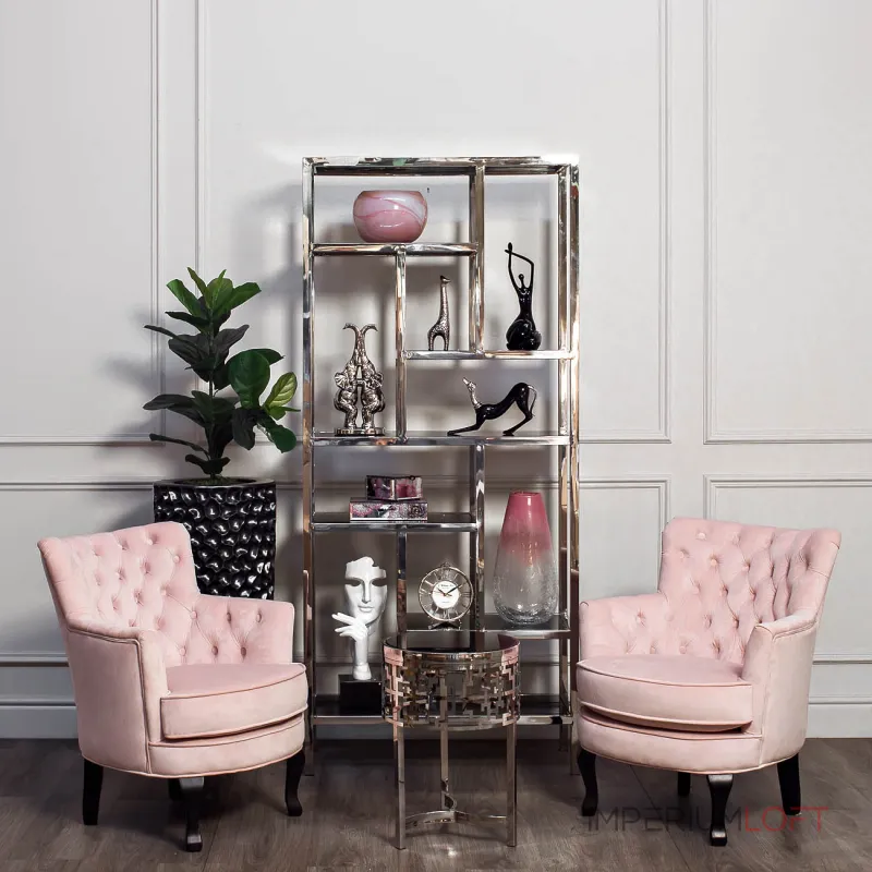 Журнальный столик круглый серебряный 13RXFS5080M-SILVER от ImperiumLoft Журнальный столик круглый серебряный 13RXFS5080M-SILVER от ImperiumLoft