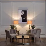 Стол журнальный черный (искусственный мрамор) 33FS-CT2029-BS от ImperiumLoft