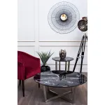 Стол журнальный черный (искусственный мрамор) 33FS-CT2029-BS от ImperiumLoft