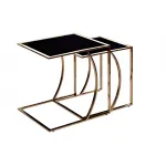 Стол журнальный на металлическом каркасе 13RX5076M-GOLD от ImperiumLoft