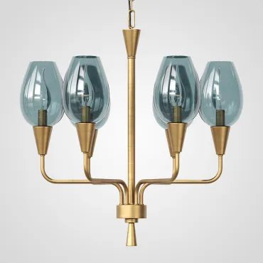 Подвесная дизайнерская люстра Viola 6 Синий Подвесная дизайнерская люстра Viola 6 Синий