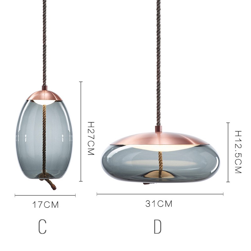 Подвесной светильник WICK A Янтарный от ImperiumLoft