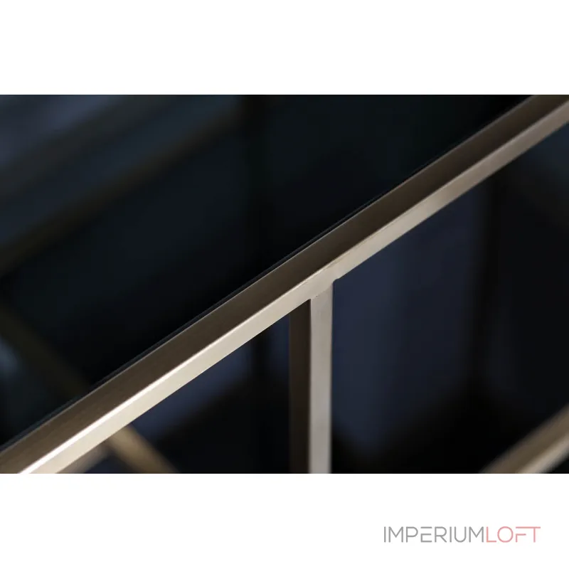 Стеллаж с черным стеклом (золотой) 46AS-SH1452-GOLD от ImperiumLoft Стеллаж с черным стеклом (золотой) 46AS-SH1452-GOLD от ImperiumLoft