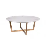 Стол журнальный круглый (искусственный мрамор) 33FS-CT2029-BBS от ImperiumLoft