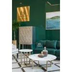 Стол журнальный круглый (искусственный мрамор) 33FS-CT2029-BBS от ImperiumLoft