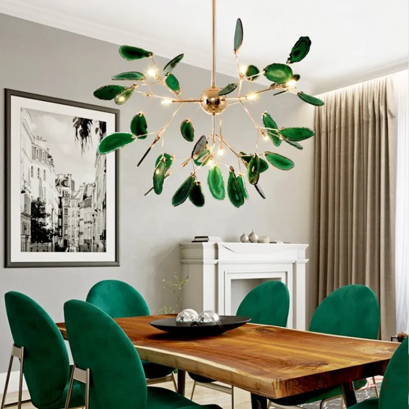 Подвесная люстра AGATE D60 Green от ImperiumLoft
