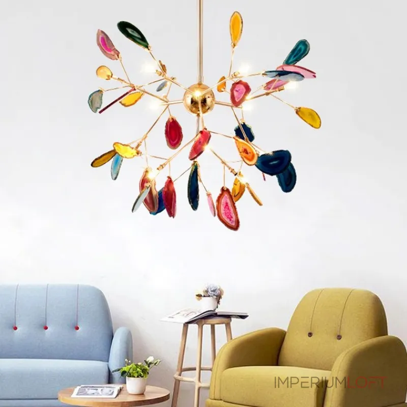 Подвесная люстра AGATE D60 Green от ImperiumLoft