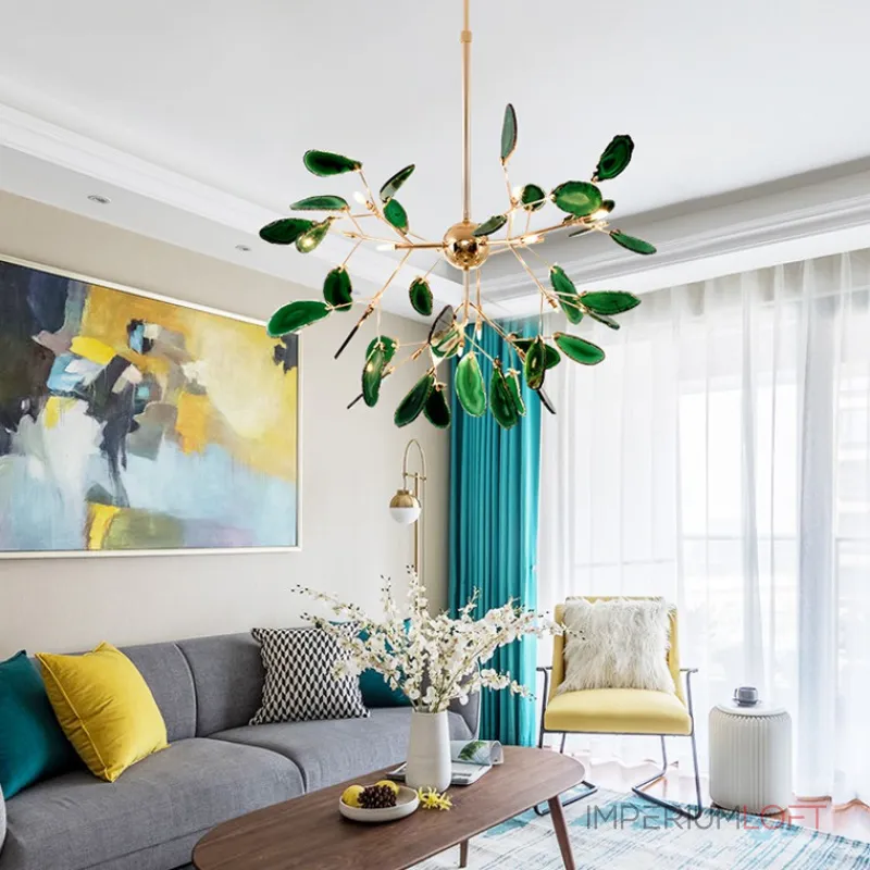 Подвесная люстра AGATE D60 Green от ImperiumLoft